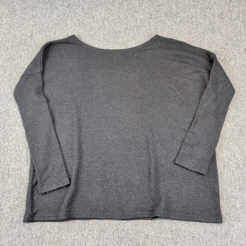 Piko 1988 Minimalist Oversized Boat Neck Sweater‎ M Black Slouchy Knit Pullover